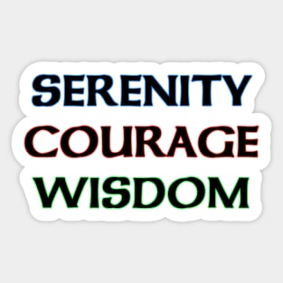 Serenity Courage Wisdom Sticker